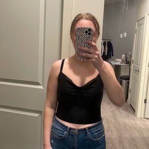 NWOT Balance athletica XS black cowl neck tank